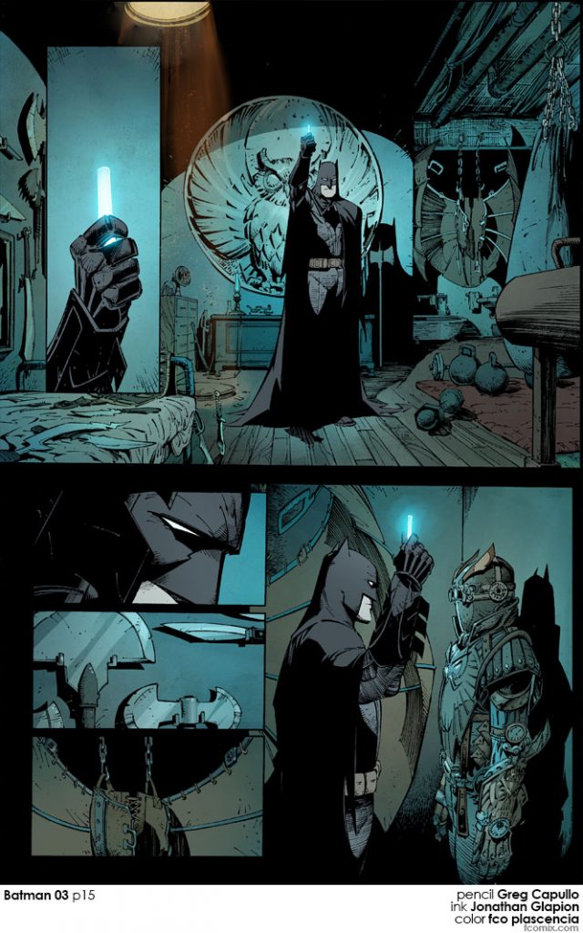 Court of Owls - Modern Bir Batman Klasiği | 1. Bölüm 5 Batman, Wayne binalarında Court of Owls'a ait olan eşyaları keşfediyor ve Gotham'ın geçmişi ile olan bağlarını anlıyor.